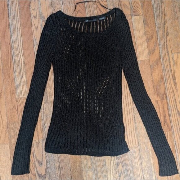 A/X Armani Exchange Black Italian Yarn Sweater, Size M - Picture 2 of 5
